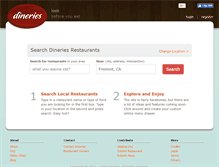 Tablet Screenshot of dineries.com